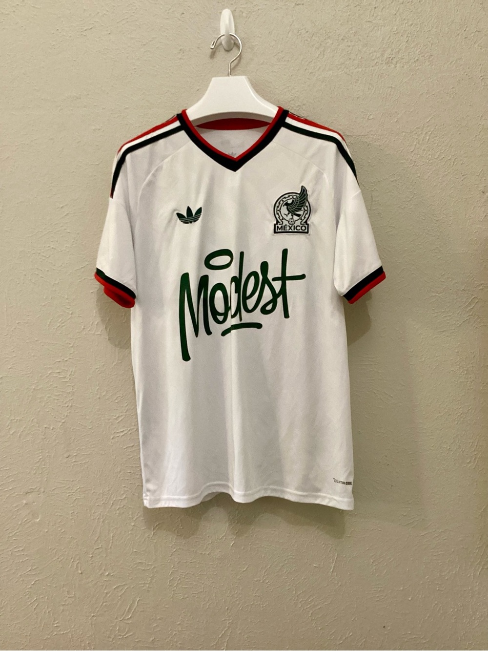 Mexico White V-Neck Modest Adidas Jersey
